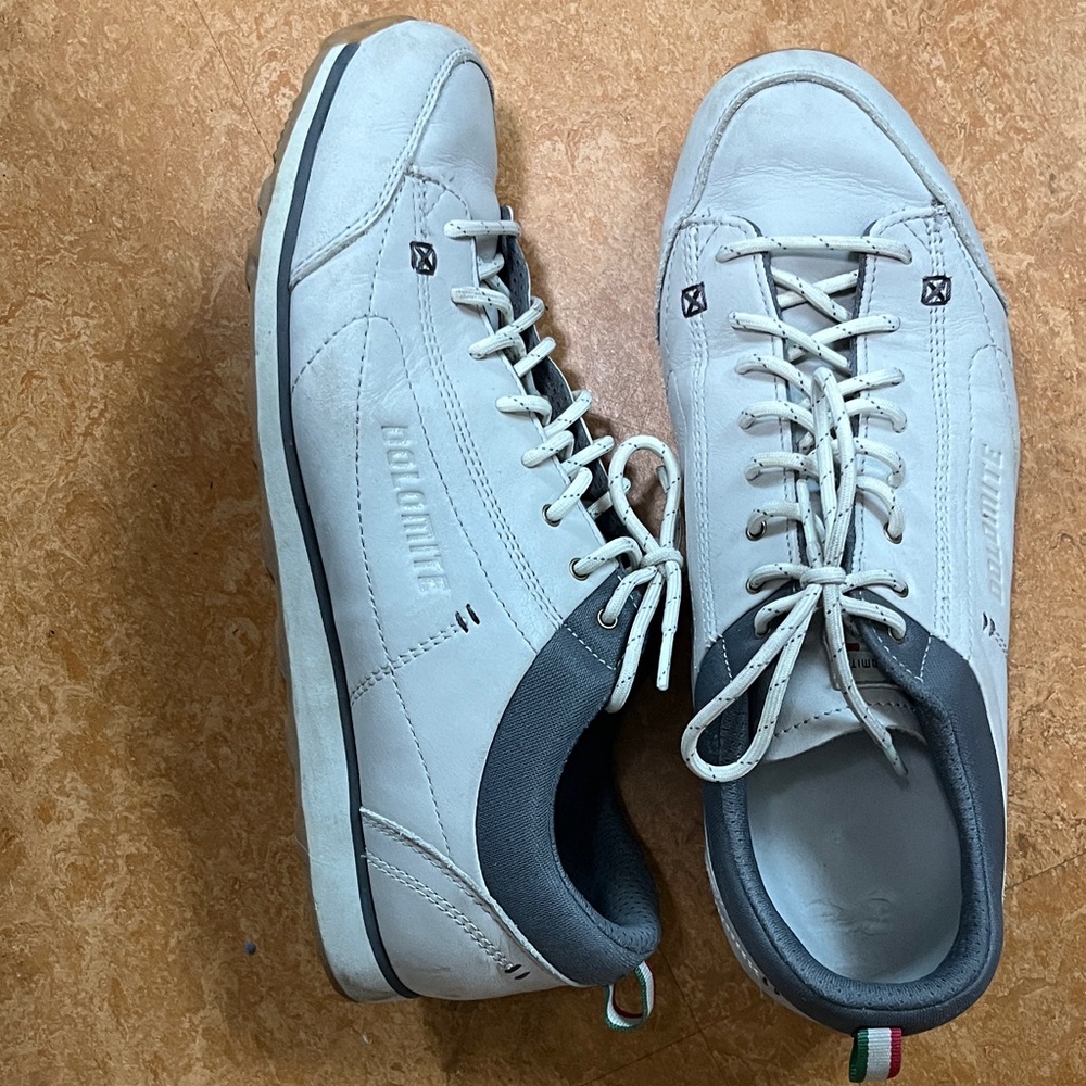 Men's White and Gray Sneakers